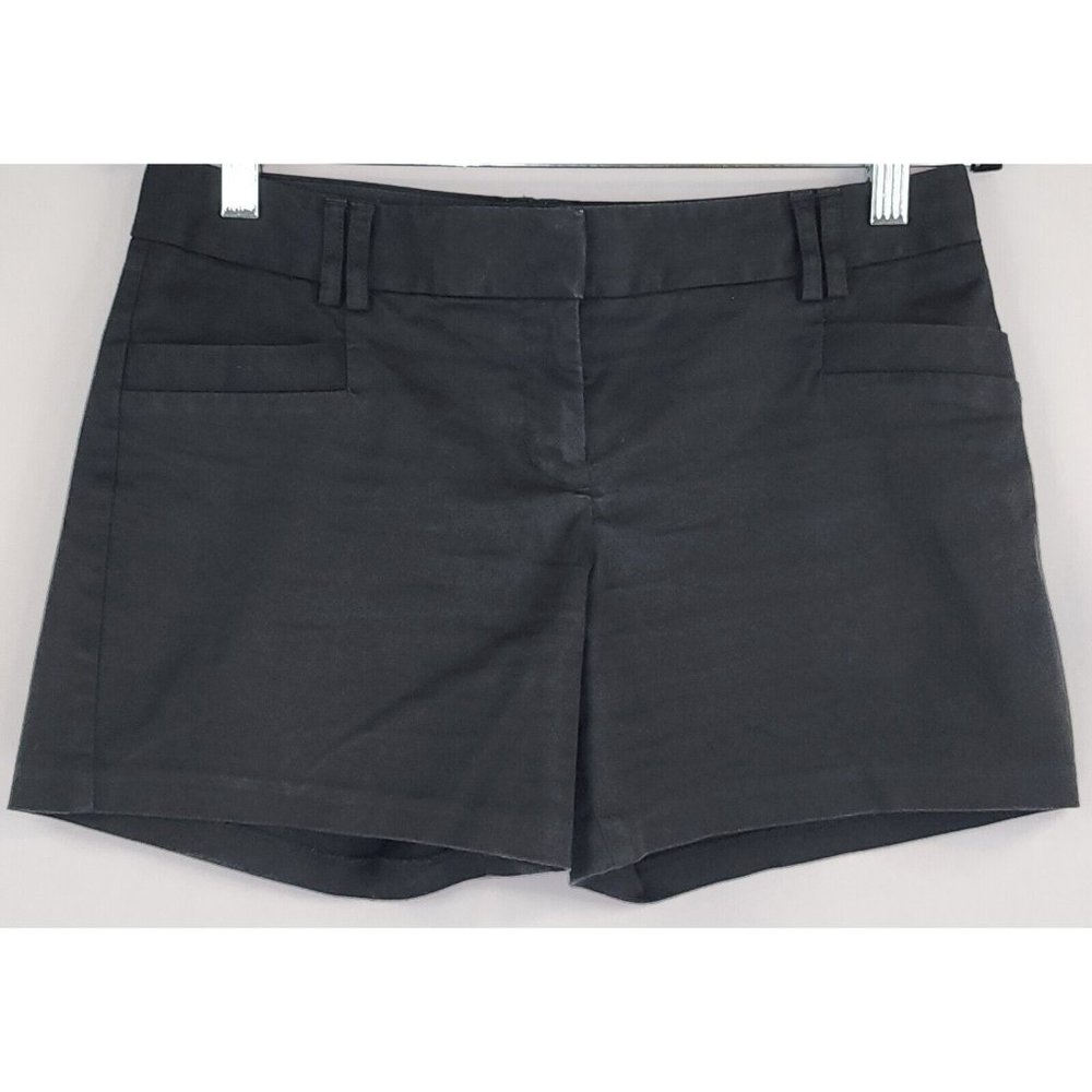 Express Shorts Womens 2 BlackMid Rise Distressed Chino Style Shorts‎